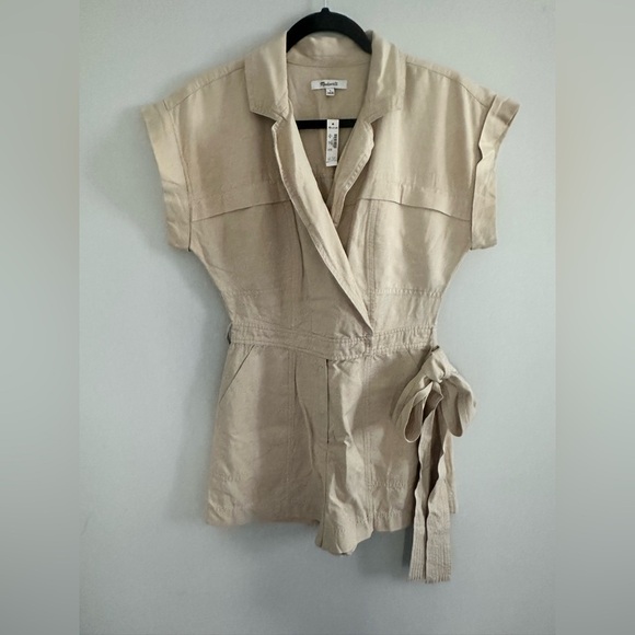 NWT Madewell Tie-Waist Muscle Tank Romper - Picture 8 of 9